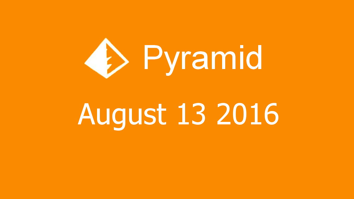 Microsoft solitaire collection - Pyramid - August 13 2016
