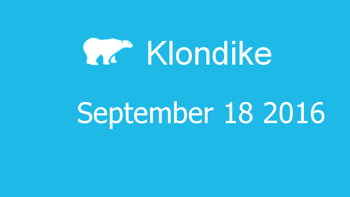 Microsoft solitaire collection - klondike - September 18 2016