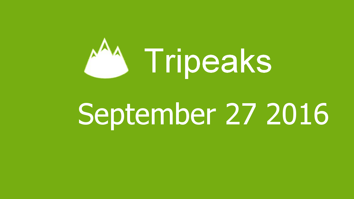 Microsoft solitaire collection - Tripeaks - September 27 2016