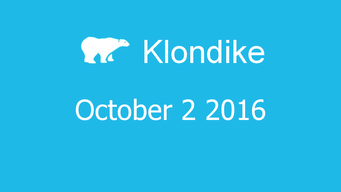Microsoft solitaire collection - klondike - October 02 2016