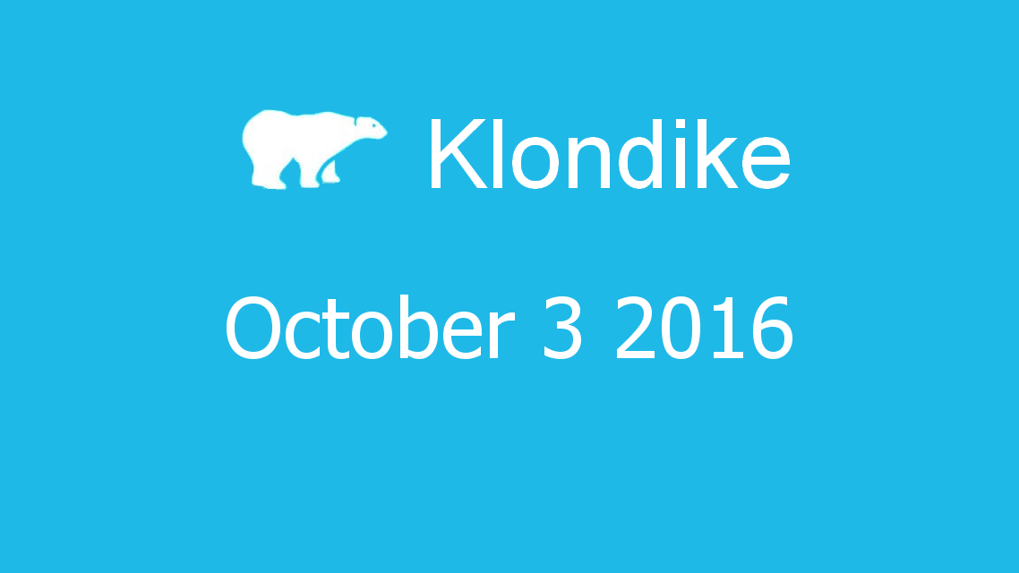 Microsoft solitaire collection - klondike - October 03 2016
