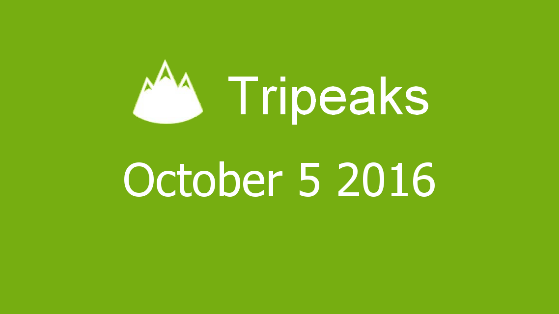 Microsoft solitaire collection - Tripeaks - October 05 2016