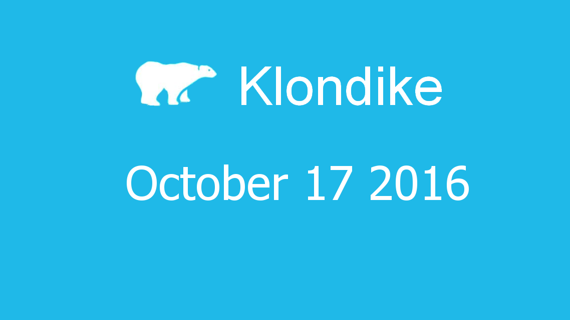 Microsoft solitaire collection - klondike - October 17 2016