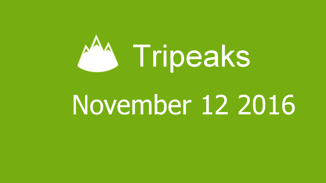 Microsoft solitaire collection - Tripeaks - November 12 2016