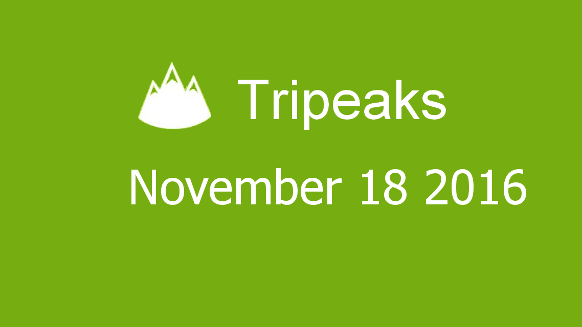 Microsoft solitaire collection - Tripeaks - November 18 2016