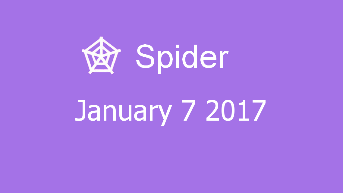 Microsoft solitaire collection - Spider - January 07 2017