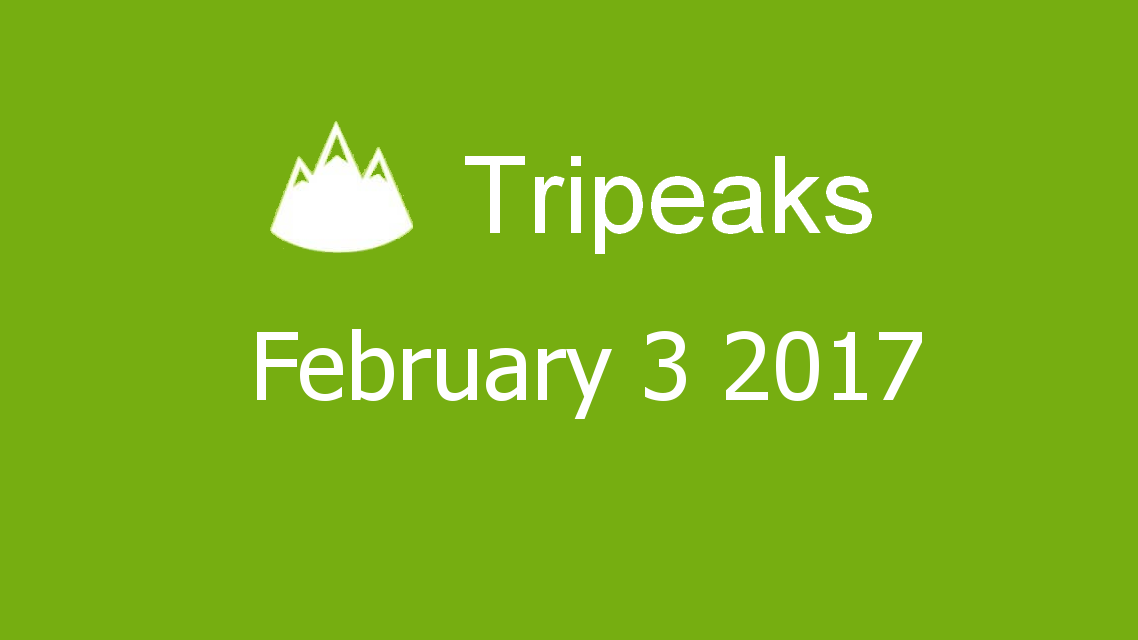 Microsoft solitaire collection - Tripeaks - February 03 2017