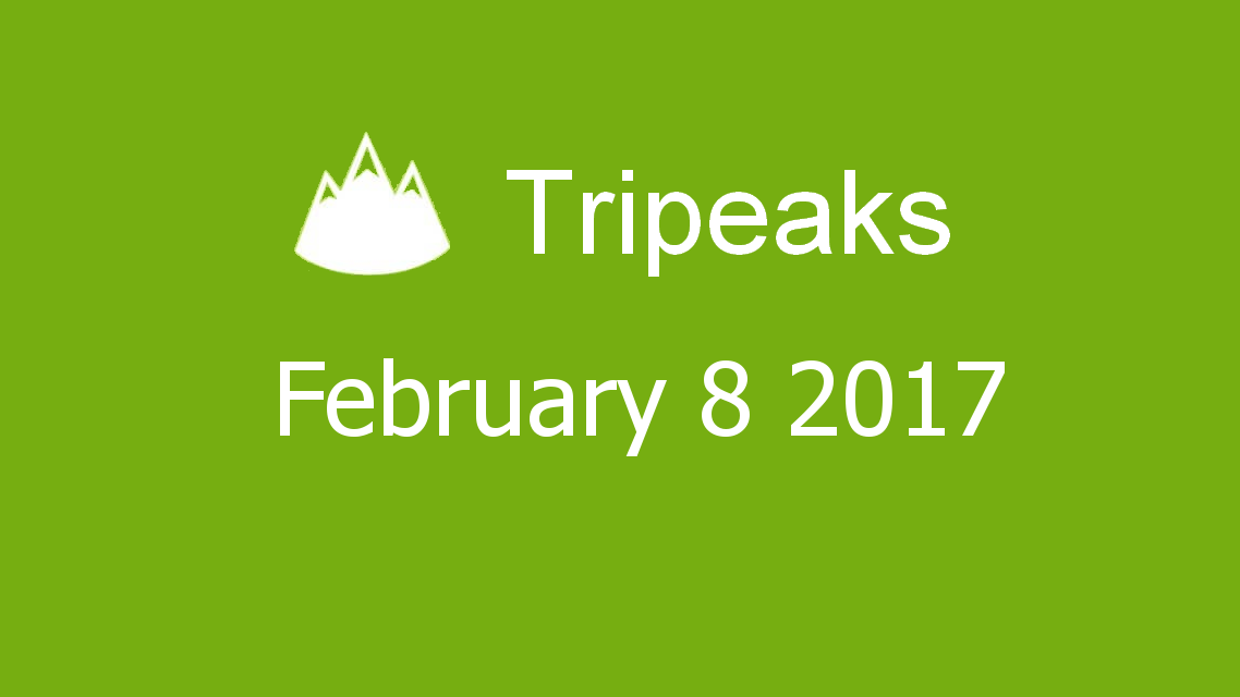 Microsoft solitaire collection - Tripeaks - February 08 2017