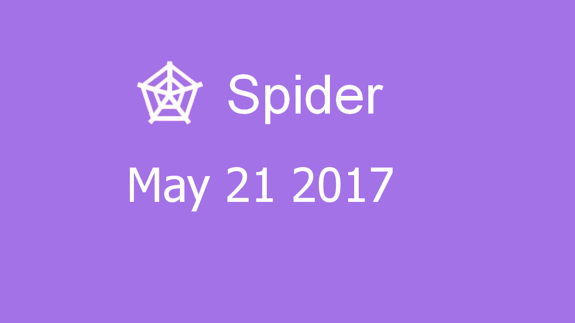 Microsoft solitaire collection - Spider - May 21 2017