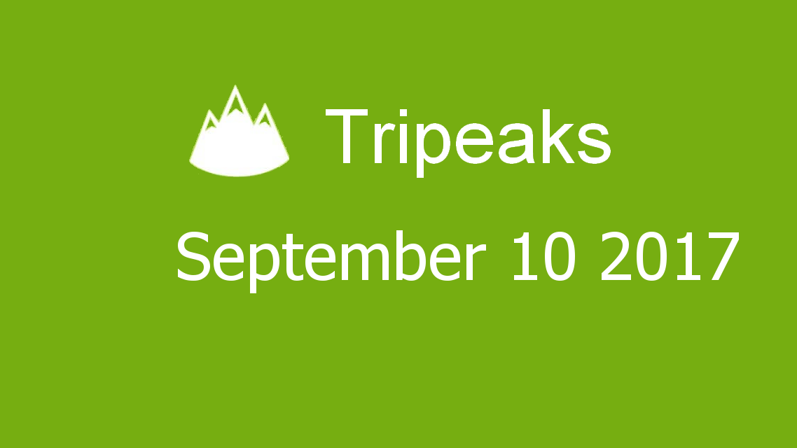 Microsoft solitaire collection - Tripeaks - September 10 2017