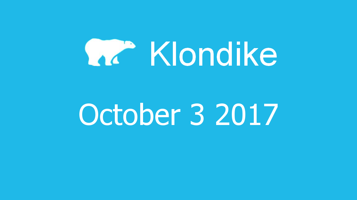 Microsoft solitaire collection - klondike - October 03 2017