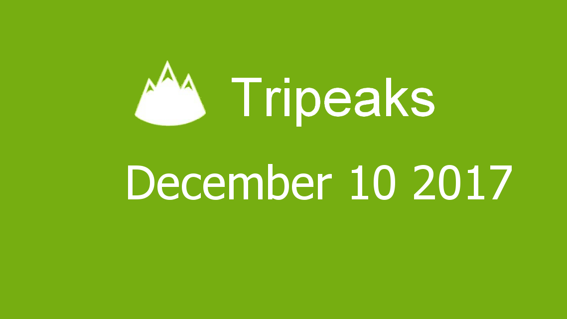 Microsoft solitaire collection - Tripeaks - December 10 2017