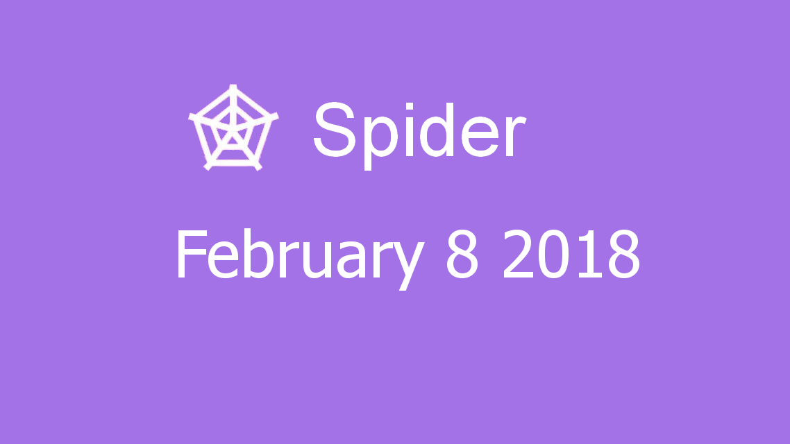 Microsoft solitaire collection - Spider - February 08 2018