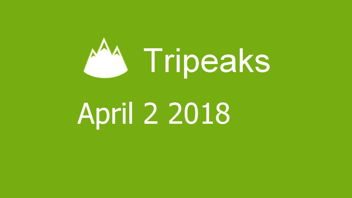 Microsoft solitaire collection - Tripeaks - April 02 2018