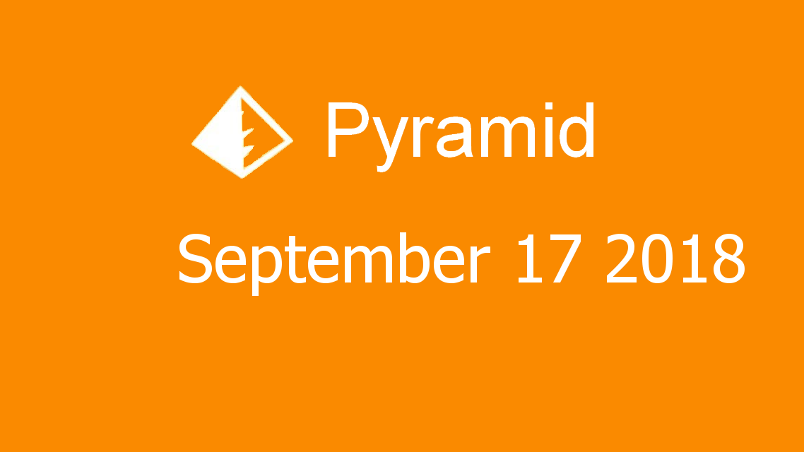 Microsoft solitaire collection - Pyramid - September 17 2018