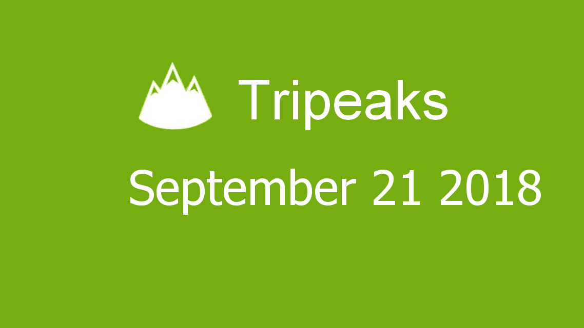Microsoft solitaire collection - Tripeaks - September 21 2018