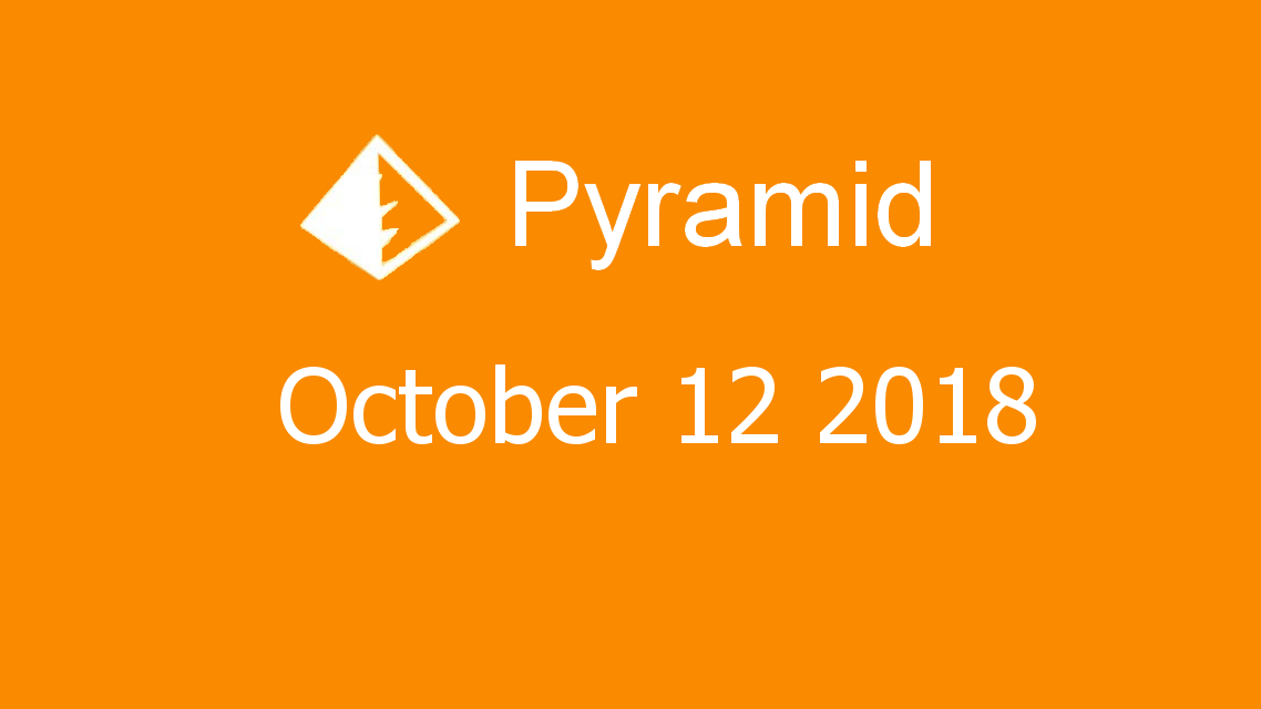 Microsoft solitaire collection - Pyramid - October 12 2018