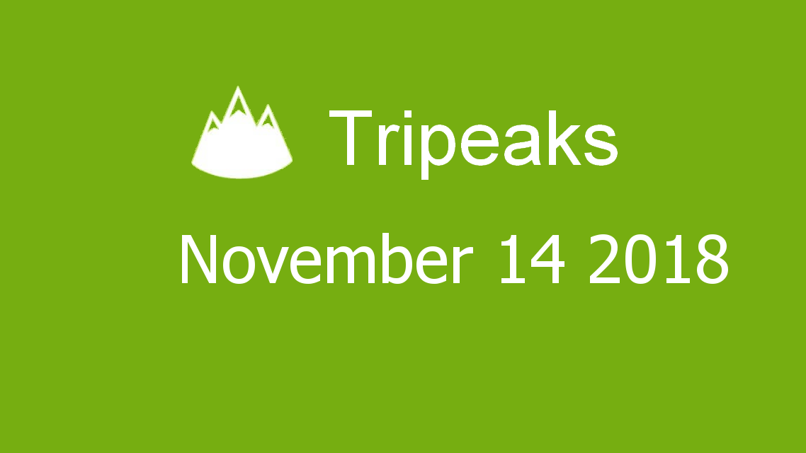 Microsoft solitaire collection - Tripeaks - November 14 2018