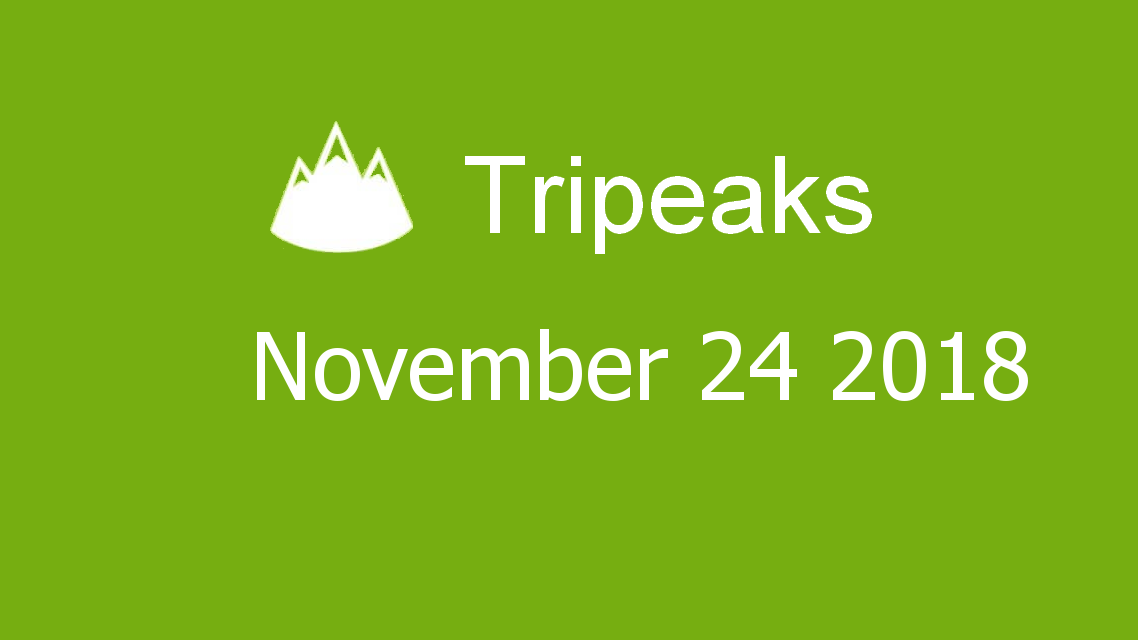 Microsoft solitaire collection - Tripeaks - November 24 2018