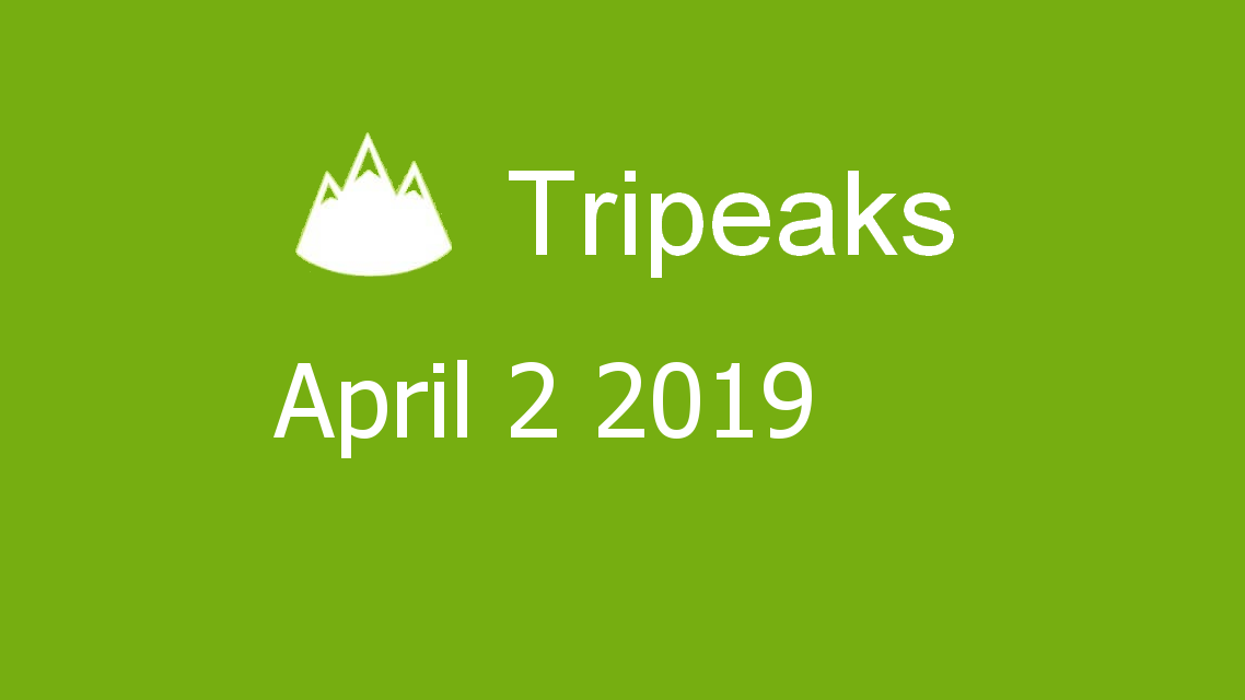 Microsoft solitaire collection - Tripeaks - April 02 2019