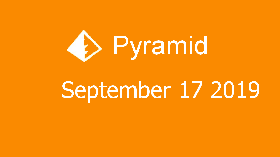 Microsoft solitaire collection - Pyramid - September 17 2019