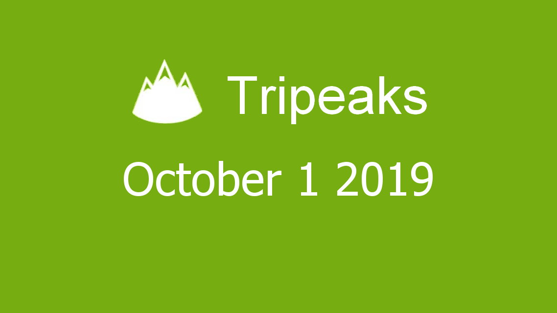 Microsoft solitaire collection - Tripeaks - October 01 2019