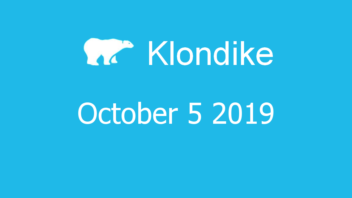 Microsoft solitaire collection - klondike - October 05 2019