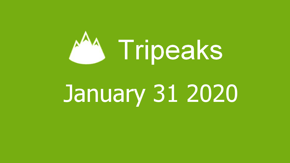 Microsoft solitaire collection - Tripeaks - January 31 2020