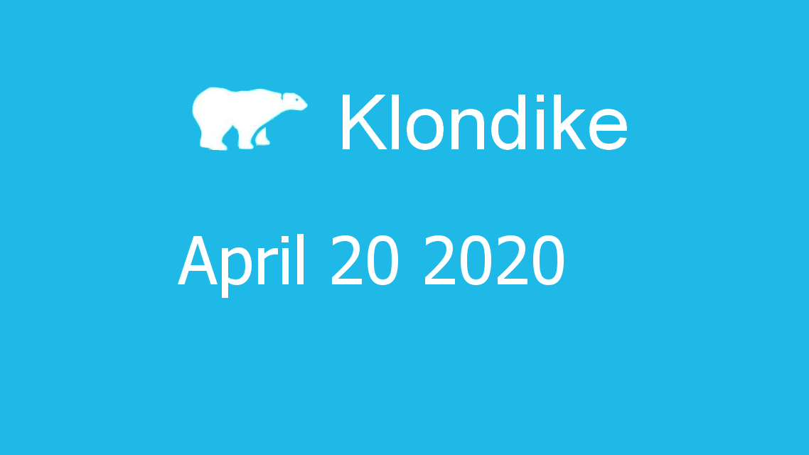 Microsoft solitaire collection - klondike - April 20 2020