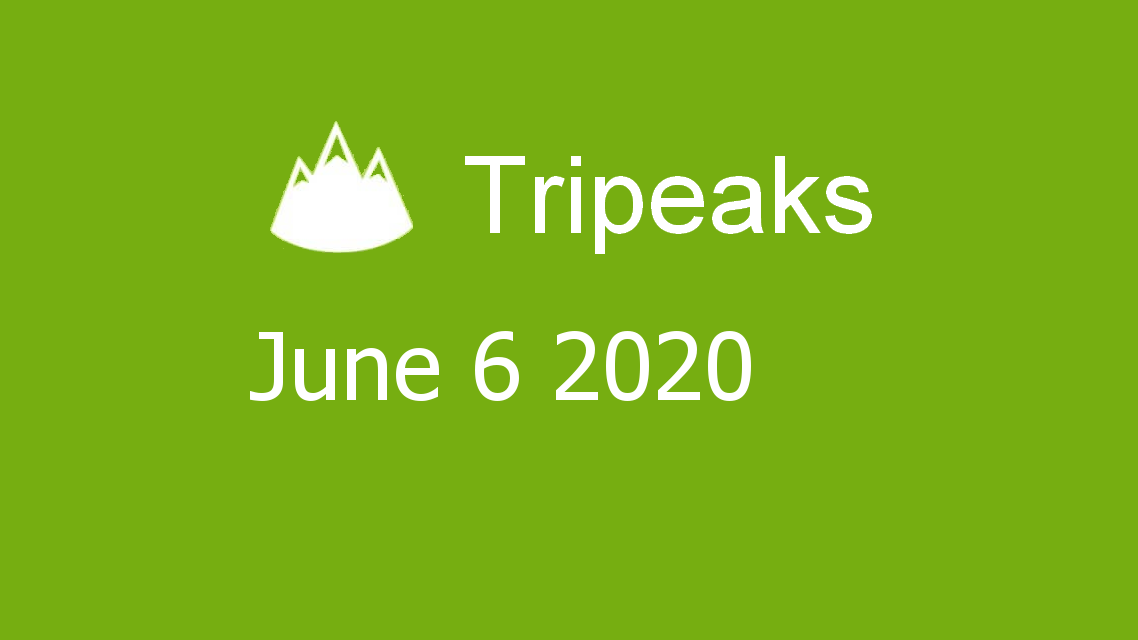 Microsoft solitaire collection - Tripeaks - June 06 2020