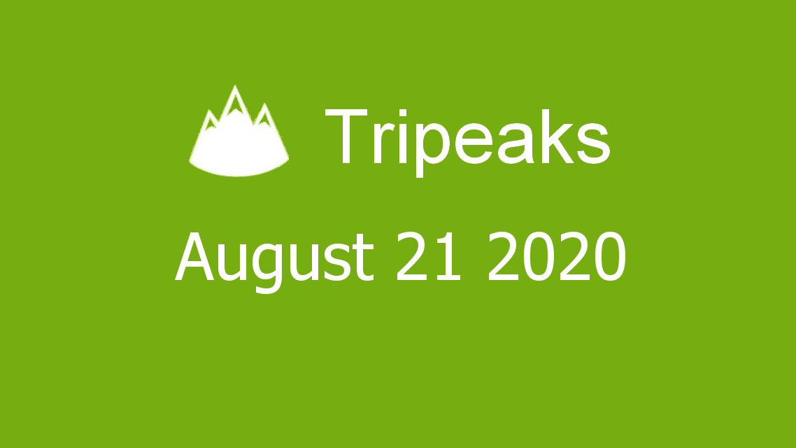 Microsoft solitaire collection - Tripeaks - August 21 2020