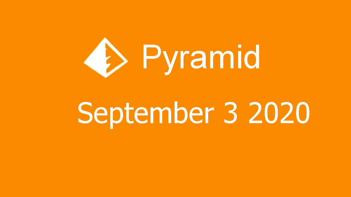 Microsoft solitaire collection - Pyramid - September 03 2020