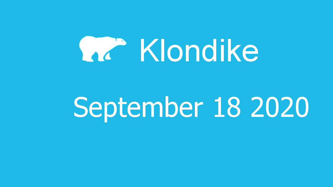 Microsoft solitaire collection - klondike - September 18 2020