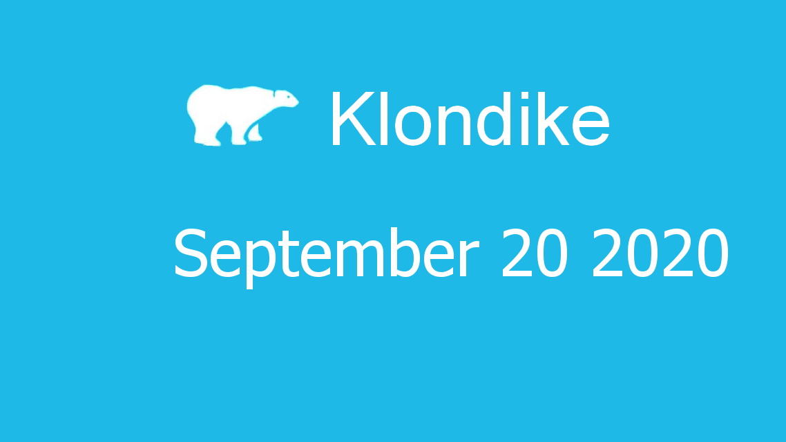 Microsoft solitaire collection - klondike - September 20 2020