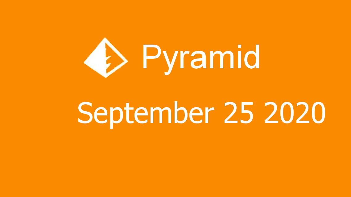 Microsoft solitaire collection - Pyramid - September 25 2020