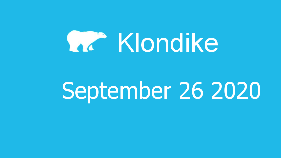 Microsoft solitaire collection - klondike - September 26 2020