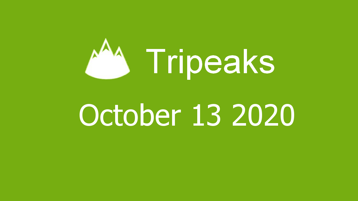 Microsoft solitaire collection - Tripeaks - October 13 2020