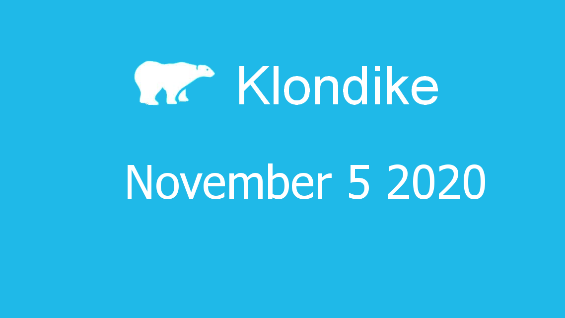 Microsoft solitaire collection - klondike - November 05 2020