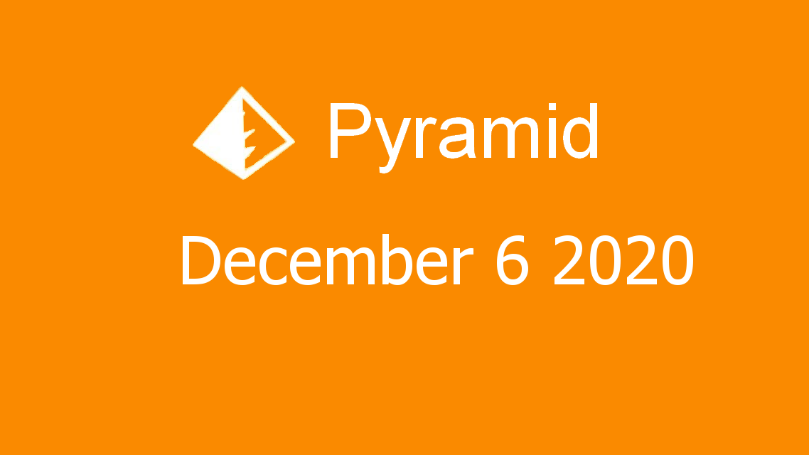 Microsoft solitaire collection - Pyramid - December 06 2020