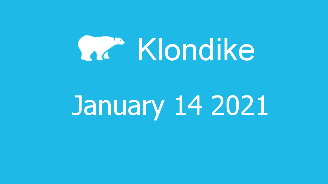 Microsoft solitaire collection - klondike - January 14 2021