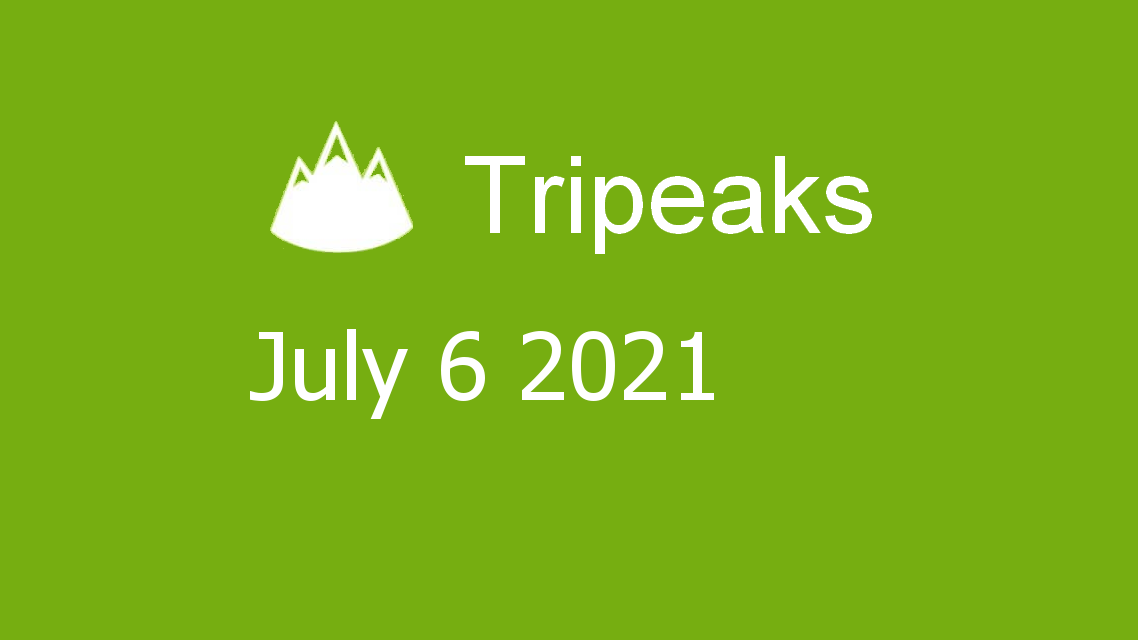 Microsoft solitaire collection - Tripeaks - July 06 2021