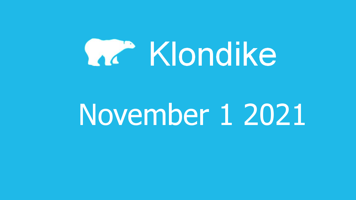 Microsoft solitaire collection - klondike - November 01 2021