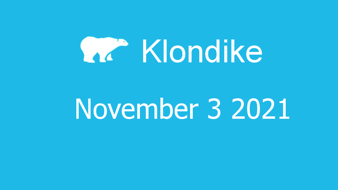 Microsoft solitaire collection - klondike - November 03 2021