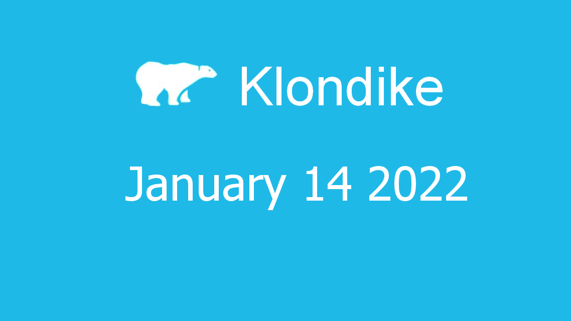 Microsoft solitaire collection - klondike - January 14 2022