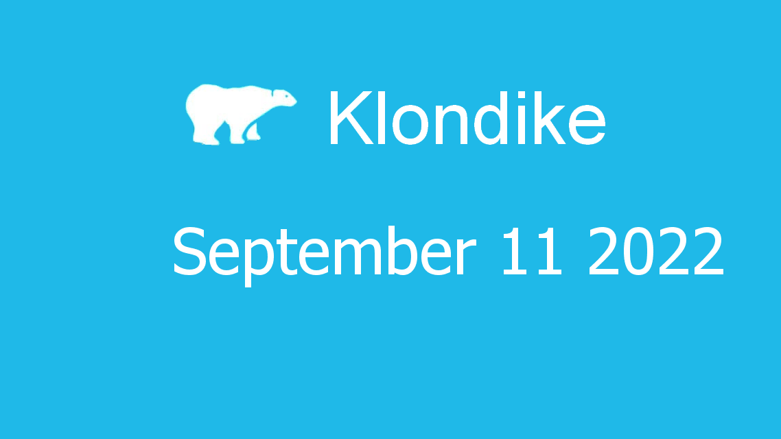 Microsoft solitaire collection - klondike - September 11 2022