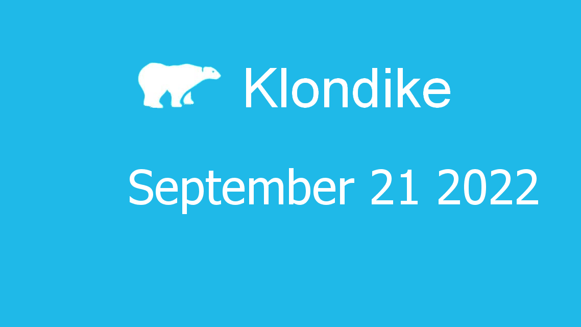 Microsoft solitaire collection - klondike - September 21 2022