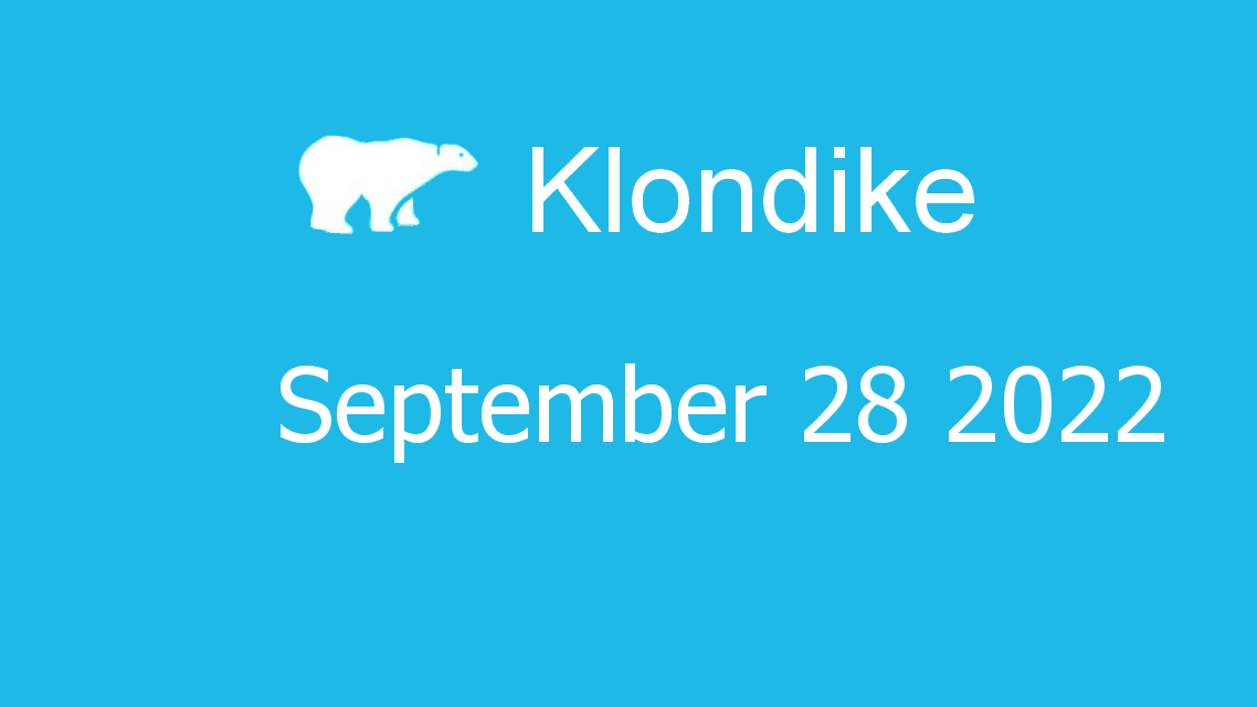 Microsoft solitaire collection - klondike - September 28 2022