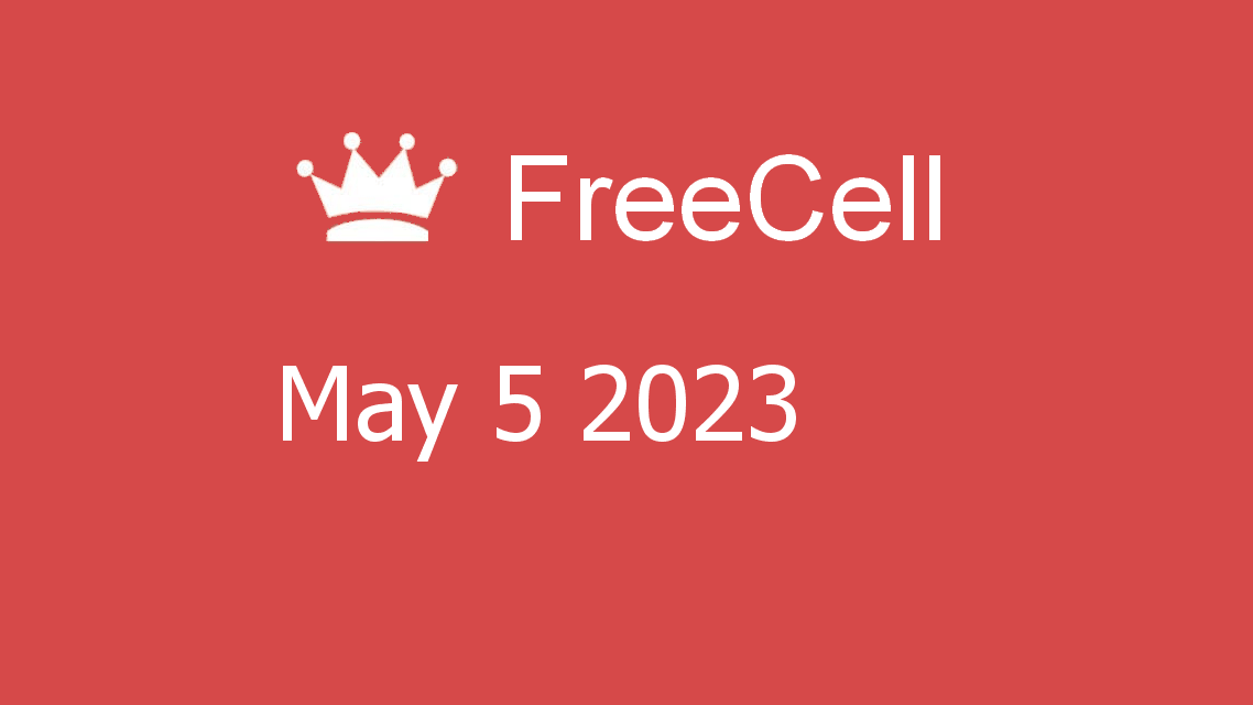 Microsoft solitaire collection - FreeCell - May 05 2023