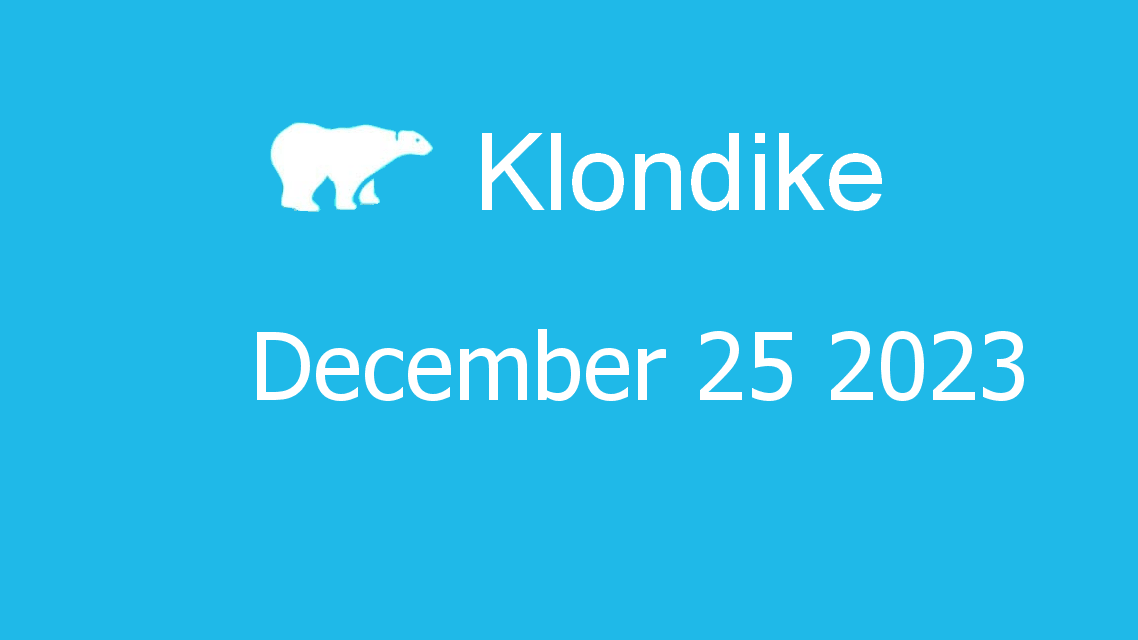 Microsoft solitaire collection - klondike - December 25 2023