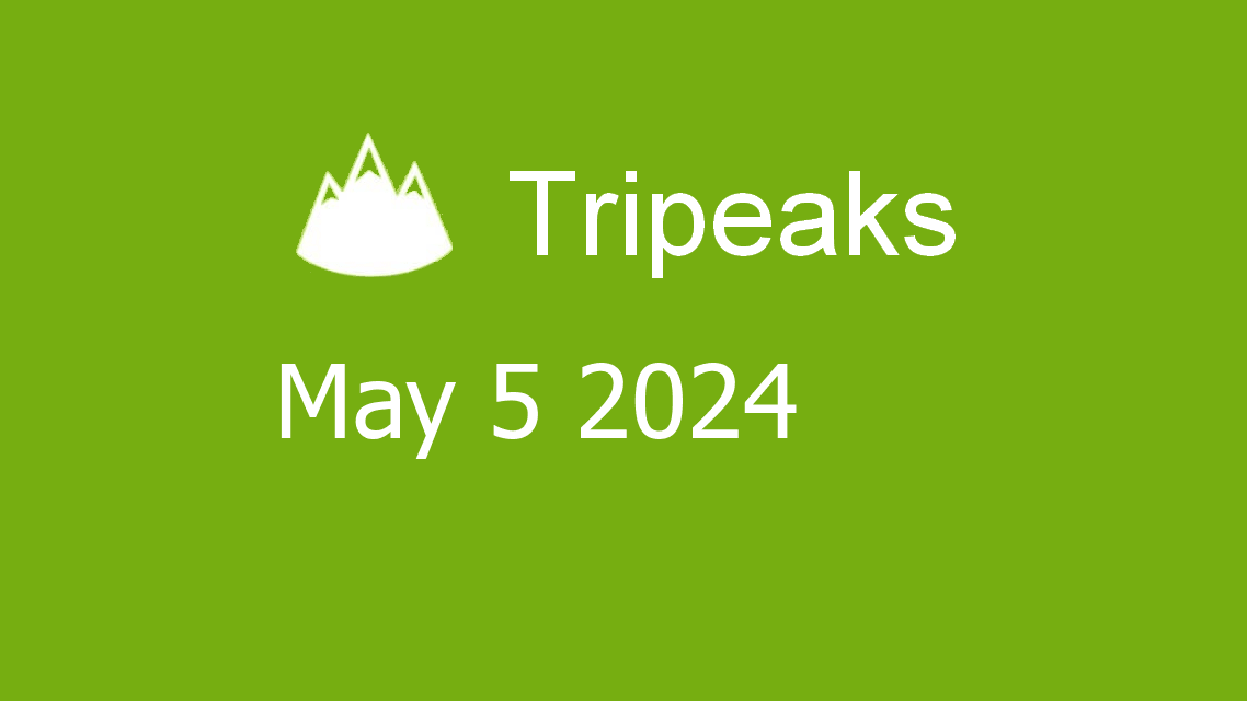 Microsoft solitaire collection - Tripeaks - May 05 2024